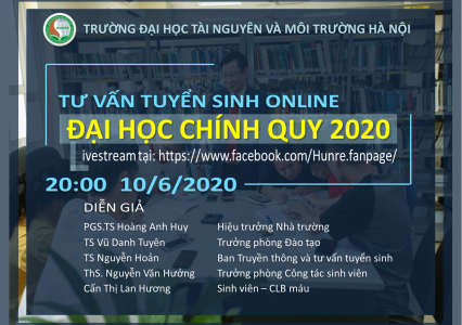 HUNRE tổ chức chương trình Tư vấn tuyển sinh trực tuyến Đại học chính quy năm 2020